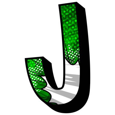 J harfi çizgi roman patlama ile arka plan dolu.