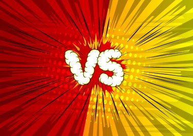 Vektör arka plan ile pop sanat tarzı harflerle karşı.