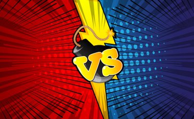 Vektör arka plan ile pop sanat tarzı harflerle karşı.