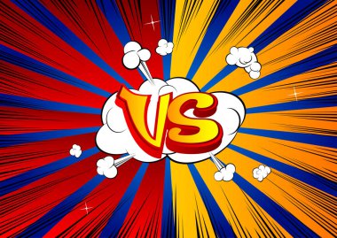 Vektör arka plan ile pop sanat tarzı harflerle karşı.