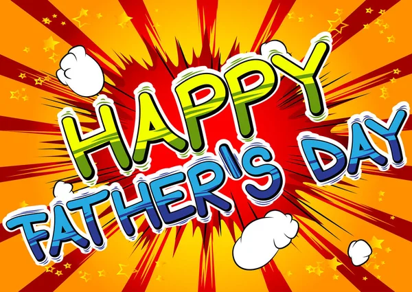 Happy Father's Day - Comic book stijl word. — Stockvector