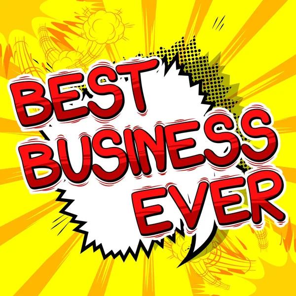 Best Business ooit - Comic book stijl word. — Stockvector