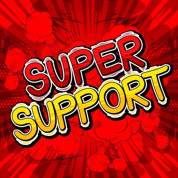 Super suporte - Comic palavra estilo livro . —  Vetores de Stock