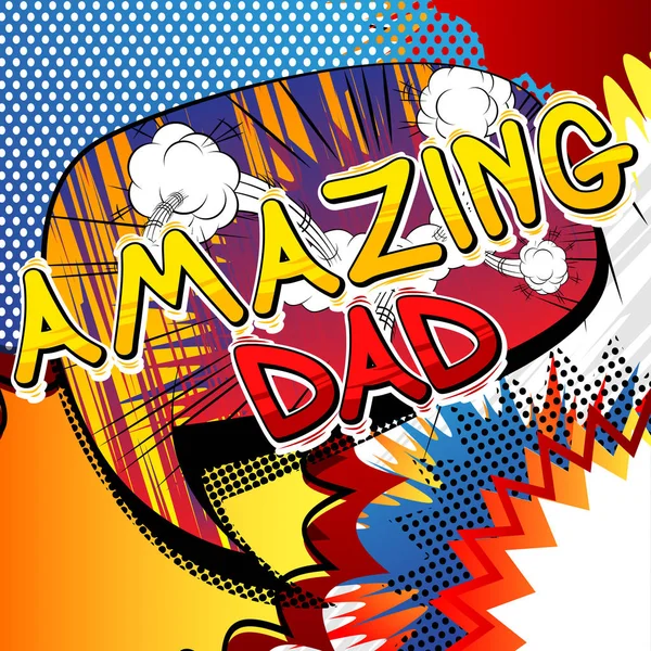 Amazing Dad - слово в стиле комиксов . — стоковый вектор