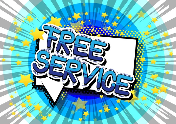 Free Service - Comic book style word. — Stock Vector