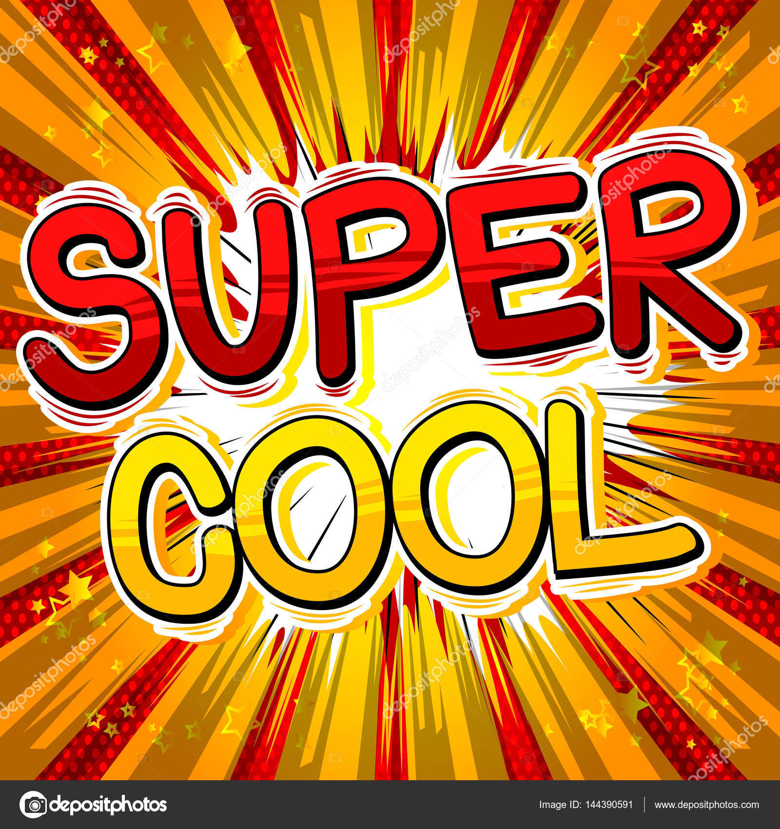 Super Cool Comic Book Style Word Stock Vector C Noravector 144390591
