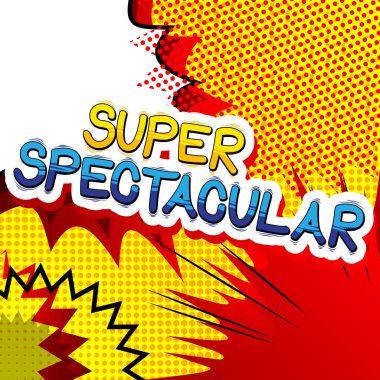 Süper muhteşem - çizgi roman tarzı kelime.