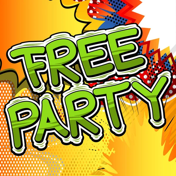 Free Party - Mot de style BD . — Image vectorielle