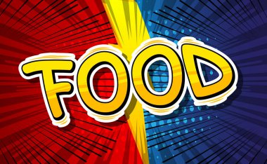 Gıda - çizgi roman tarzı ifade.