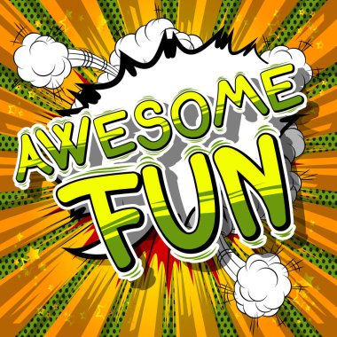 Müthiş eğlenceli - çizgi roman tarzı kelime.