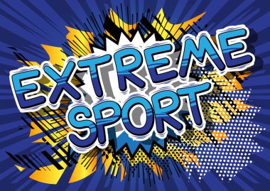 Aşırı spor - çizgi roman tarzı kelime.