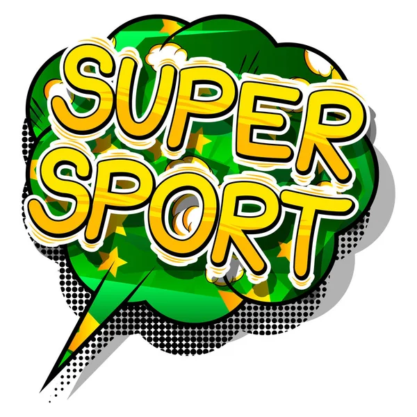 Super Sport - Comic palavra estilo livro . —  Vetores de Stock