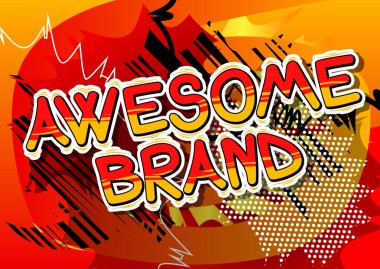 Korku veren marka - çizgi roman tarzı kelime.