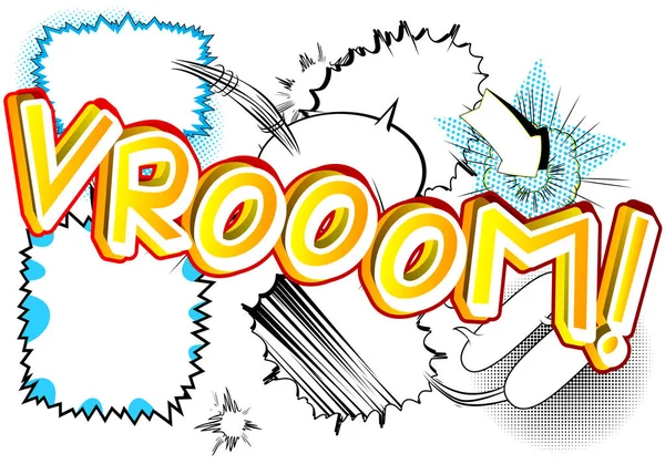 Vroom! -Vector εικονογραφημένα κόμικ στυλ έκφρασης. — Διανυσματικό Αρχείο