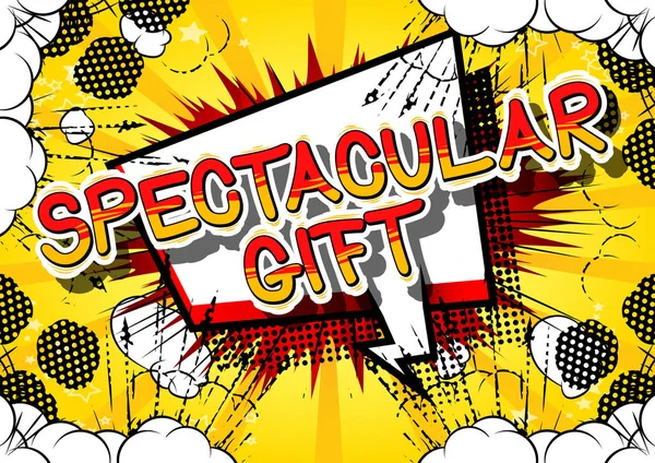 Presente espetacular - Comic palavra estilo livro . —  Vetores de Stock