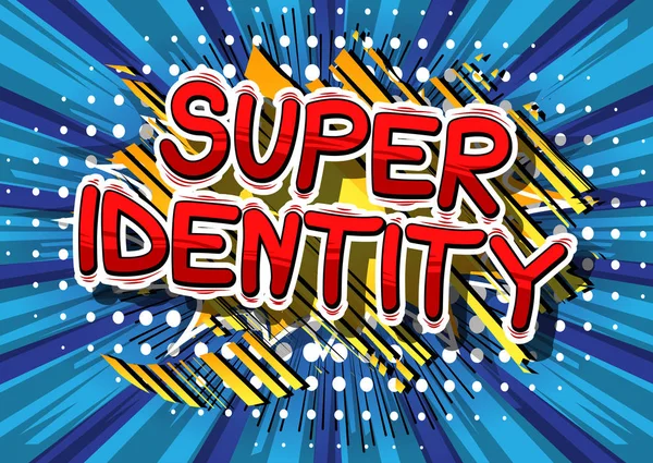 Super Identitas - Buku komik gaya kata . - Stok Vektor