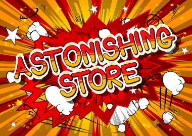 Şaşırtıcı Store - çizgi roman tarzı kelime.