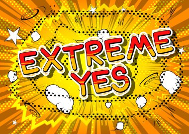 Aşırı Evet - çizgi roman tarzı kelime.