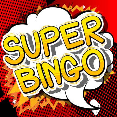 Süper Bingo - çizgi roman tarzı kelime.