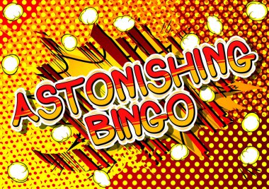 Şaşırtıcı Bingo - çizgi roman tarzı kelime.