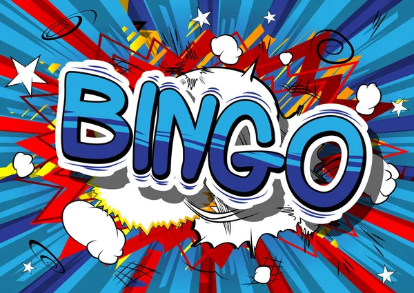 Bingo - Palavra de estilo de livro cômico . — Vetor de Stock