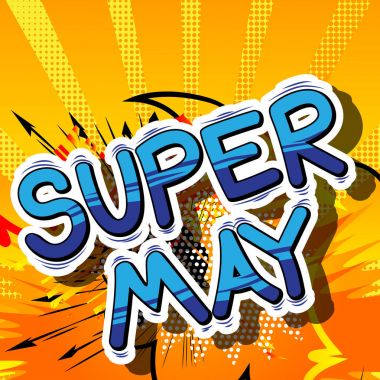 Süper Mayıs - çizgi roman tarzı kelime.