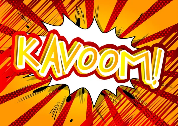 Kavoom! - Vektor illustrierter Ausdruck im Comic-Stil. — Stockvektor