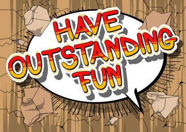 En iyi eğlence - çizgi roman tarzı kelime var.