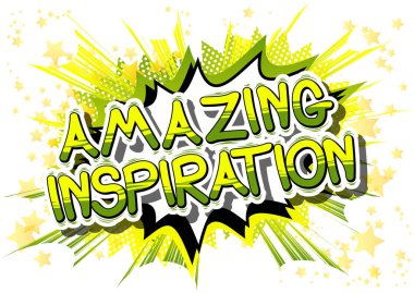 İnanılmaz ilham - çizgi roman tarzı kelime.