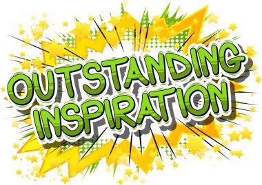 Olağanüstü ilham - çizgi roman tarzı kelime.