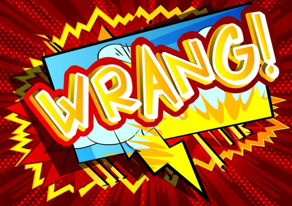 Wrang! - Vector illustrated comic book style expression. — Stock Vector