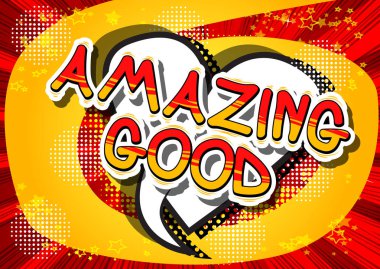 İnanılmaz iyi - arka plan üzerinde çizgi roman tarzı kelime.