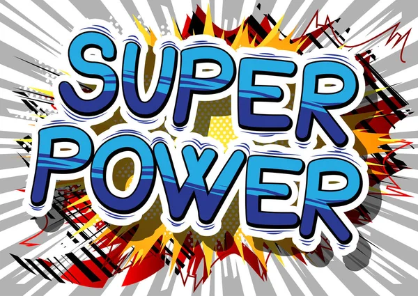 Super Power - serietidning stil word. — Stock vektor