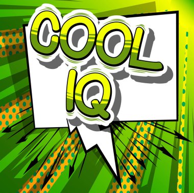 IQ - çizgi roman tarzı ifade serin.