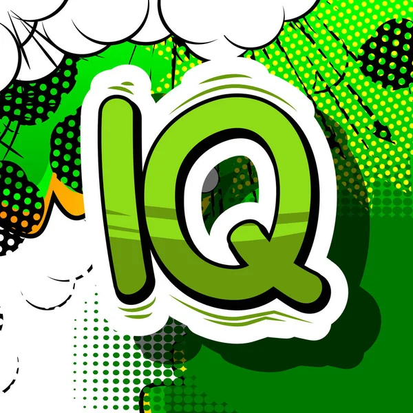 IQ - วลีสไตล์หนังสือการ์ตูน . — ภาพเวกเตอร์สต็อก