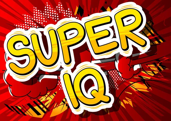 Super IQ - фраза в стиле комиксов . — стоковый вектор