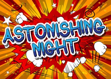 Şaşırtıcı gece - çizgi roman tarzı ifade.