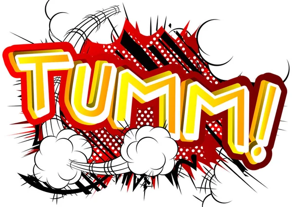 Tumm! -Vektor illusztrált képregény stílus kifejezés. — Stock Vector