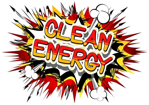 Temiz enerji - çizgi roman tarzı kelime.