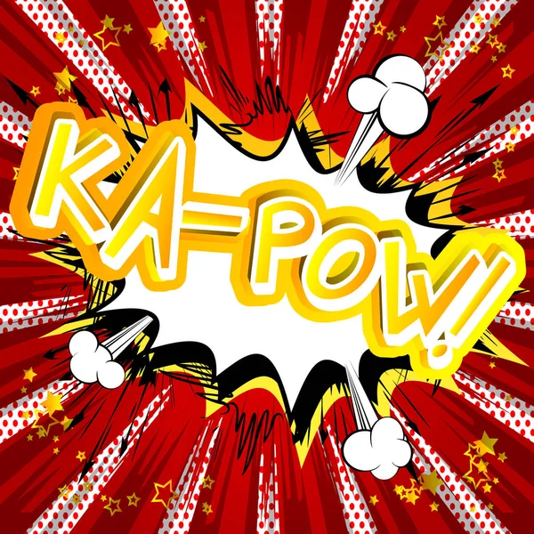 Ka-pow! - Vektor illustrierter Ausdruck im Comic-Stil. — Stockvektor