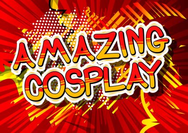 Şaşırtıcı Cosplay - çizgi roman tarzı kelime.