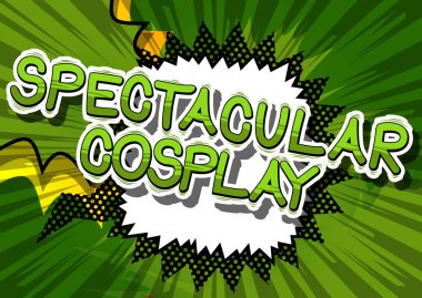 Muhteşem Cosplay - çizgi roman tarzı kelime.