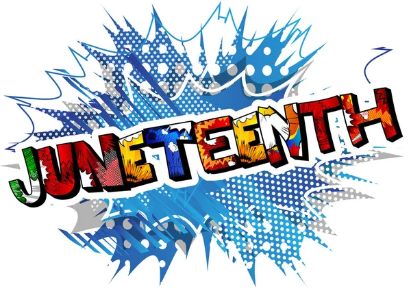 Başlık sayfası, tebrik kartı veya poster - Juneteenth vektör resimli.