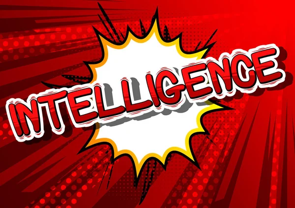 Intelligentie - Comic book stijl word. — Stockvector