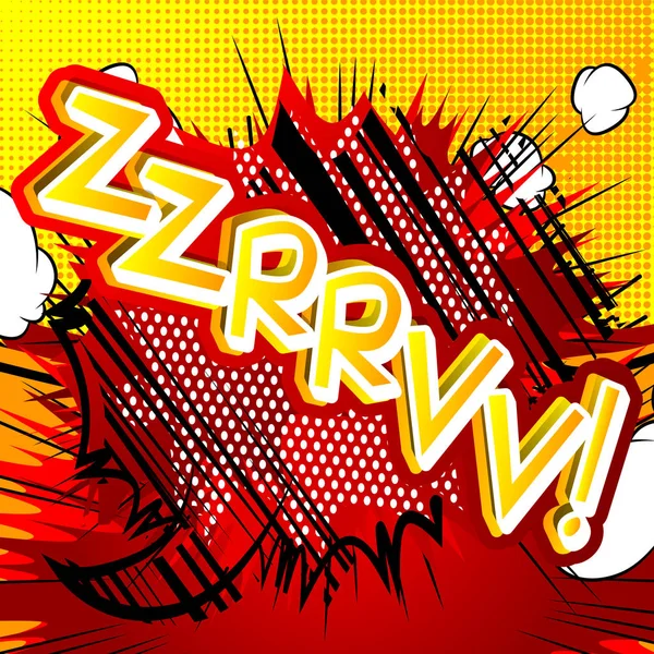 Zzrrvv ! - Expression vectorielle illustrée de style bande dessinée . — Image vectorielle