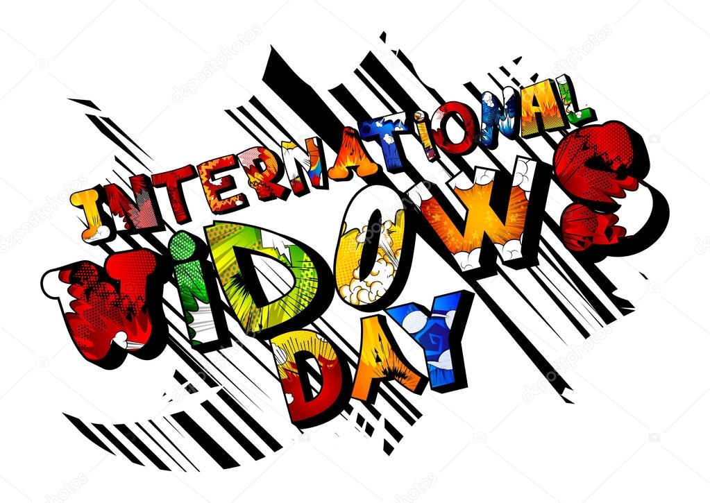 Vector illustrated banner, greeting card or poster for International Widows' Day.