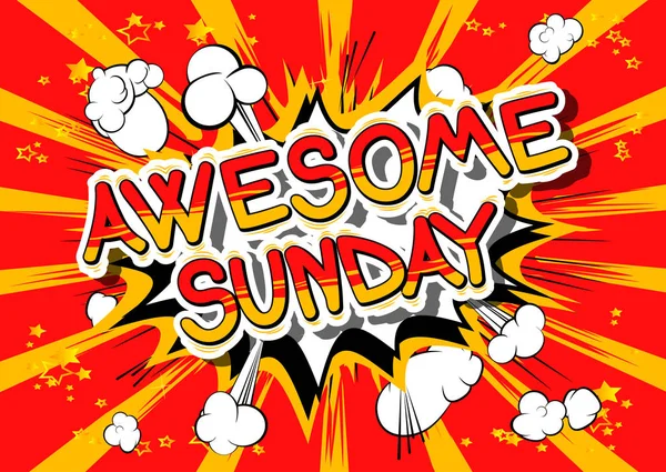 Awesome Sunday - Comic book style word. — Stock Vector