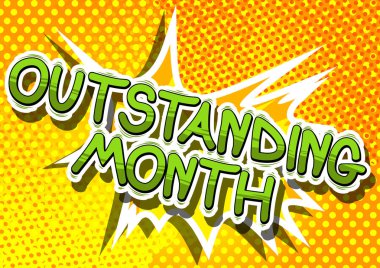 Üstün ay - çizgi roman tarzı ifade arka plan üzerinde.