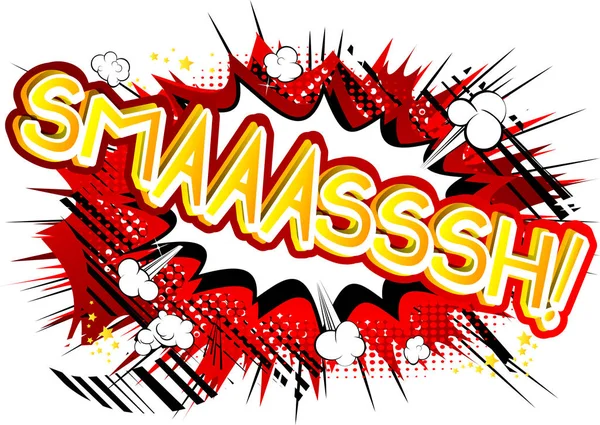 Smaaasssh! - Vector illustrated comic book style expression. — Stock Vector