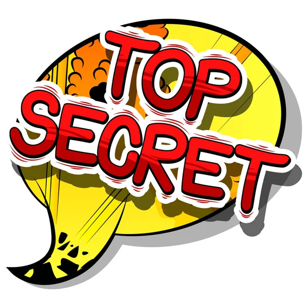 Top Secret - Frase gaya buku komik . - Stok Vektor